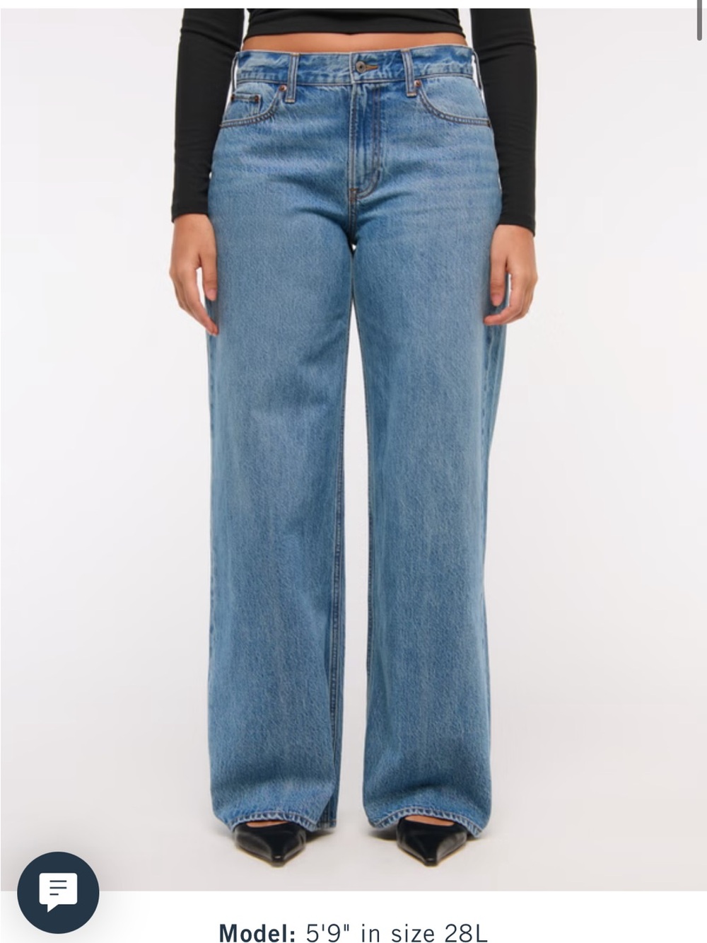 Abercrombie & fitch Curve Love Low Rise Ultra Loose Jean